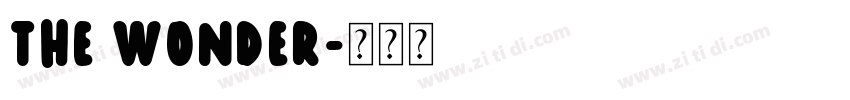 the wonder字体转换